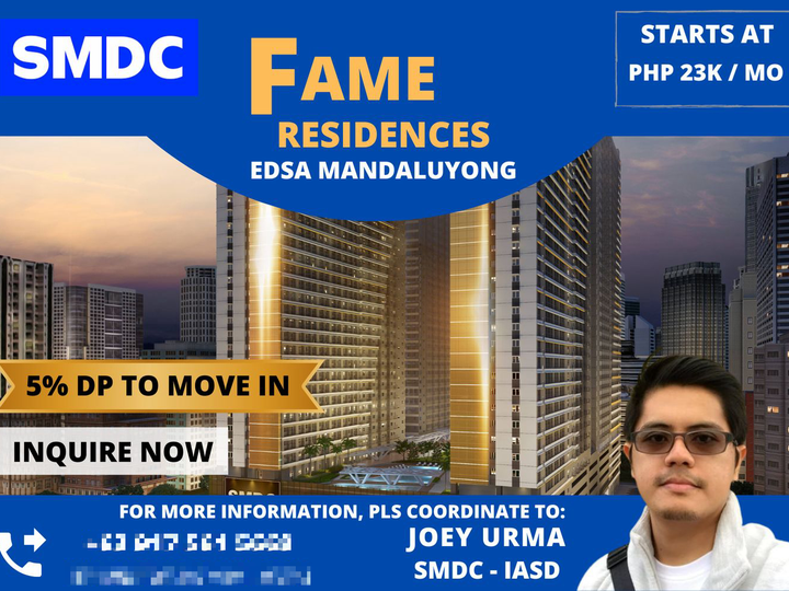 FAME RESIDENCES - SMDC Residential Condominium in EDSA near Shaw Blvd