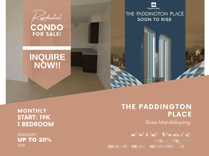 2 BR Rent To Own No DP The Paddington Place Mandaluyong As low as 30K