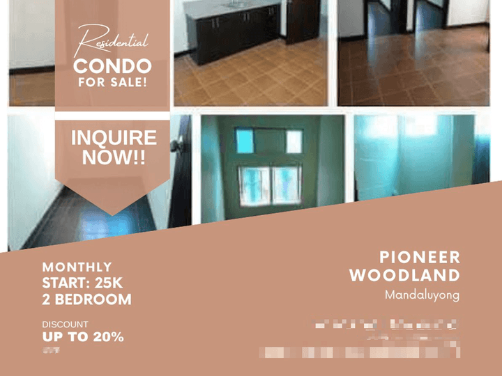 38sqm Condo 2 Bedroom in Mandaluyong Rent To Own as low as 40K Monthly