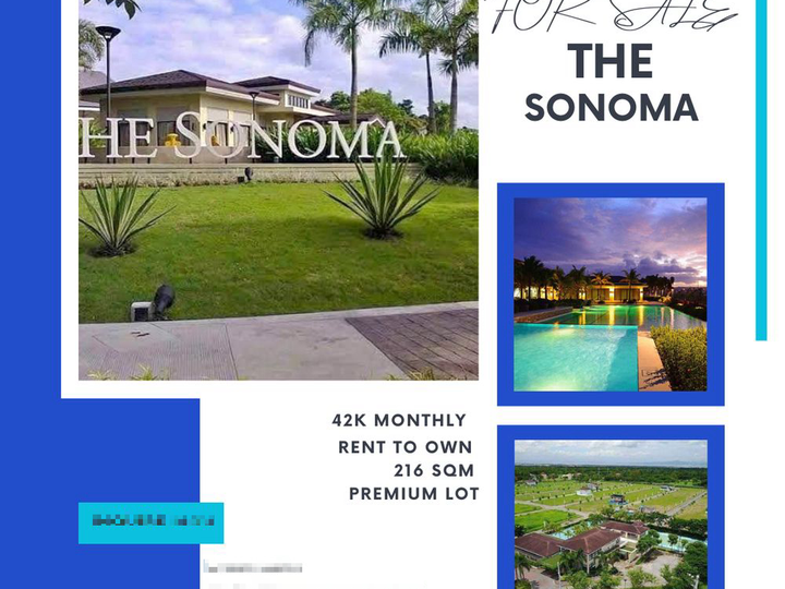 The Sonoma in Sta Rosa Laguna Rent To Own near Nuvali, Sta Rosa and Tagaytay