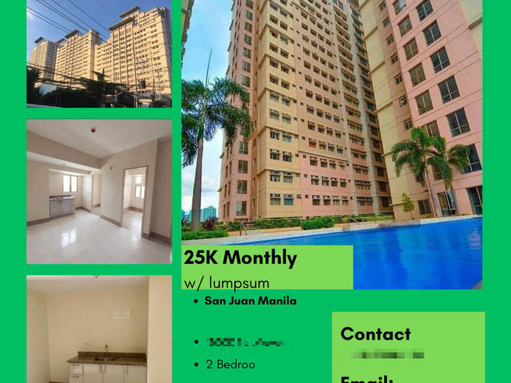 2 BR Condo In San Juan Manila 300K To Move In Near Cubao and LRT