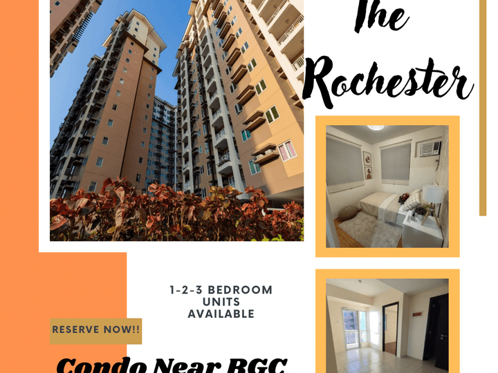 Rent to Own COndo near BGC 5% DP THE ROCHESTER