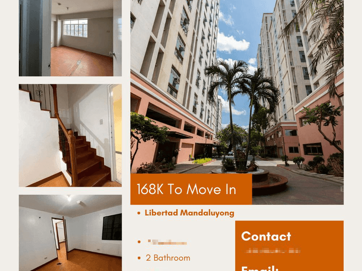 168K to Move in 81.00 sqm 3-bedroom Residential Condo For Sale in Mandaluyong