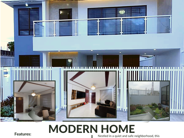 4 BEDROOM FULLY FURNISHED 2 STOREY MODERN HOUSE AND LOT FOR SALE
