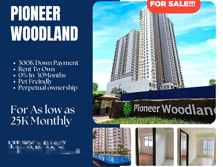 Condominium In Pioneer Woodland 300K to move in near Ortigas/Taguig/Makati