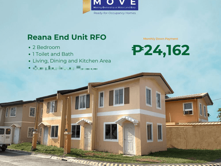 Ready For Occupancy 2-bedroom Townhouse End Unit For Sale in General Trias Cavite