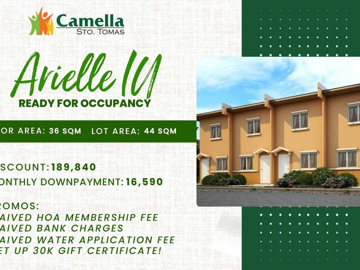 READY FOR OCCUPANCY HOUSE AND LOT