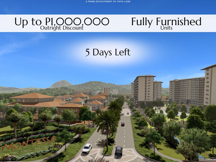 1 Million Outright Discount Fully Furnished 33 sqm 1-2 bedroom Condo For Sale in Subic Zambales