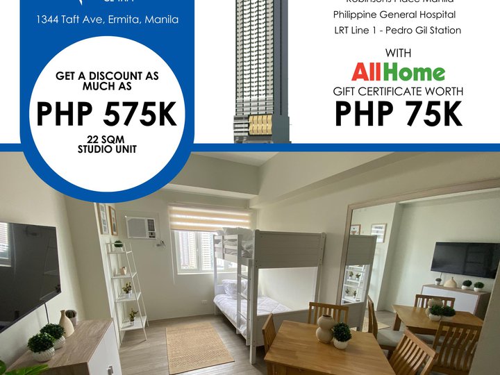 22.00 sqm Studio Condo For Rent in Manila Metro Manila