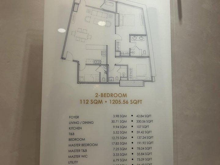 112 sqm 2-bedroom Condo For Sale in Ortigas Center Pasig