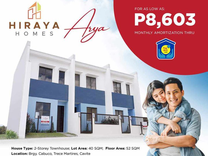 Baretype townhouse for sale in Trece Martires Cavite