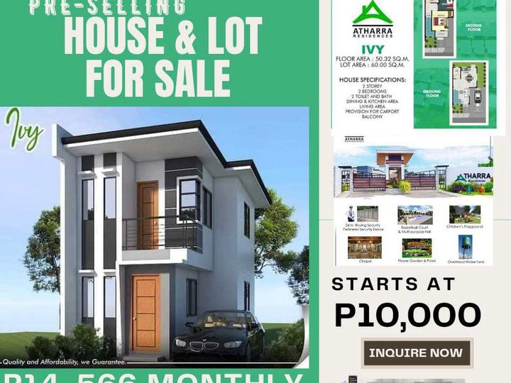 2-bedroom Single Attached House For Sale in Atharra Residence Bohol