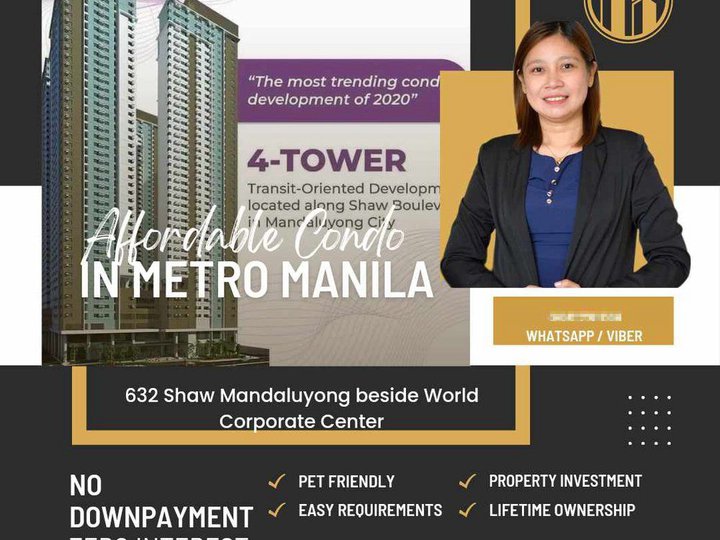 22.00 sqm 1-bedroom Condo For Sale in Mandaluyong  Ortigas Metro Manila