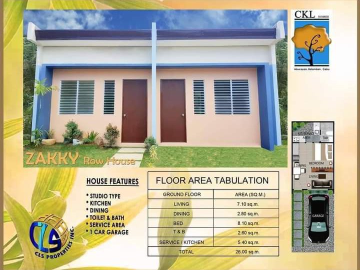 Studiolike Rowhouse For Sale in Balamban Cebu [House and Lot 🏘️