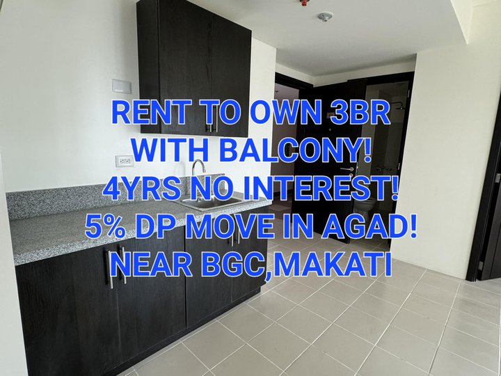 3BR 25K MONTHLY 5% DP MOVE IN RENT TO OWN CONDO PASIG NEAR BGC