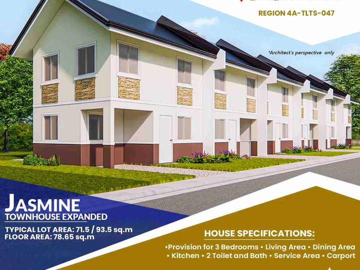 AFFORDABLE TOWNHOUSE 3BEDROOMS UNDER PAG IBIG FINANCE