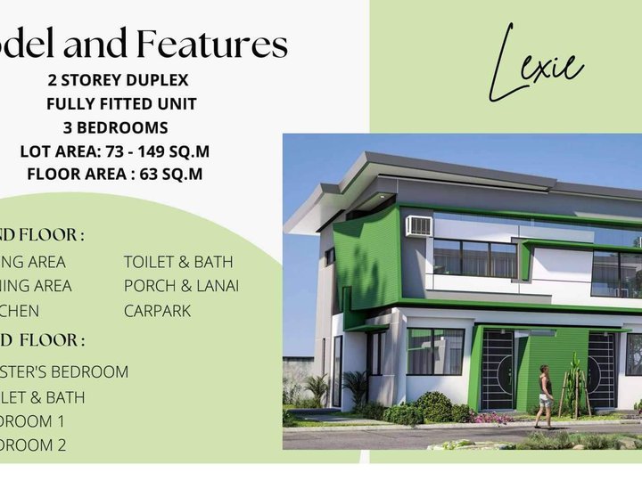 80sqm RFO 3bedroom 2storey Duplex House For Sale in Yati Liloan Cebu