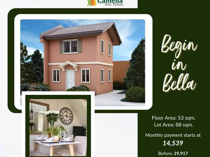 Camella 2-Bedrooms House For Sale in Santo Tomas Batangas