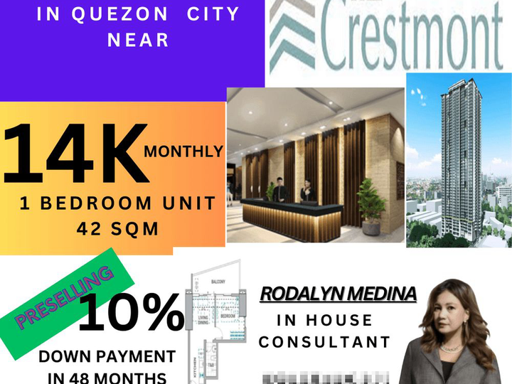 42.40 sqm 1-bedroom Condo For Sale in Quezon City / QC Metro Manila