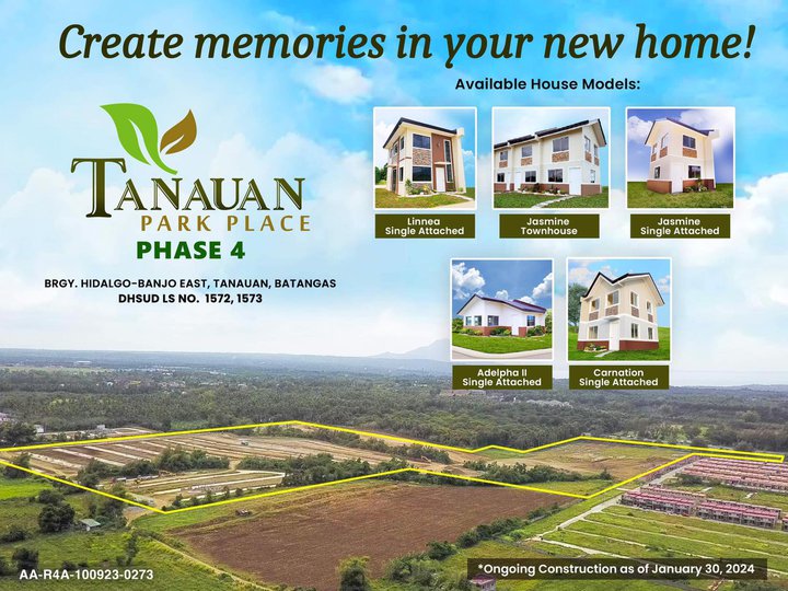 Baretype single attached house for sale in Tanauan Batangas