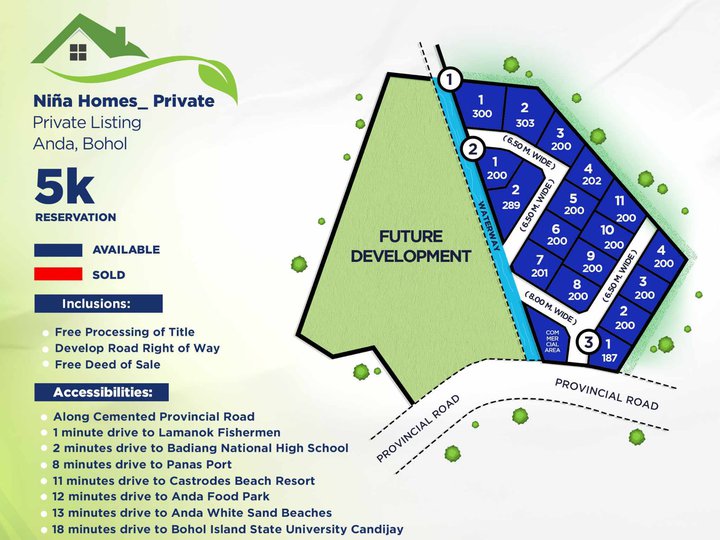 Overlooking Seaview Lot, White Sand Beaches Located in Anda Bohol