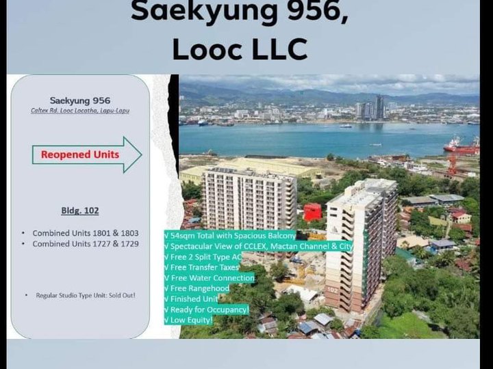 54.00 sqm 1-bedroom Condo For Sale in Mactan Lapu-Lapu Cebu