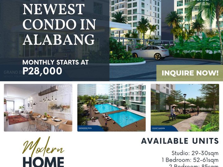 61.00 sqm 1-bedroom condo for sale in alabang muntinlupa metro manila