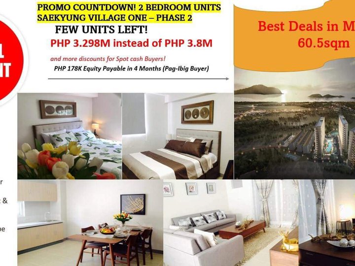 Affordable 60.50 sqm 2-bedroom RFO Condo For Sale thru Pag-IBIG