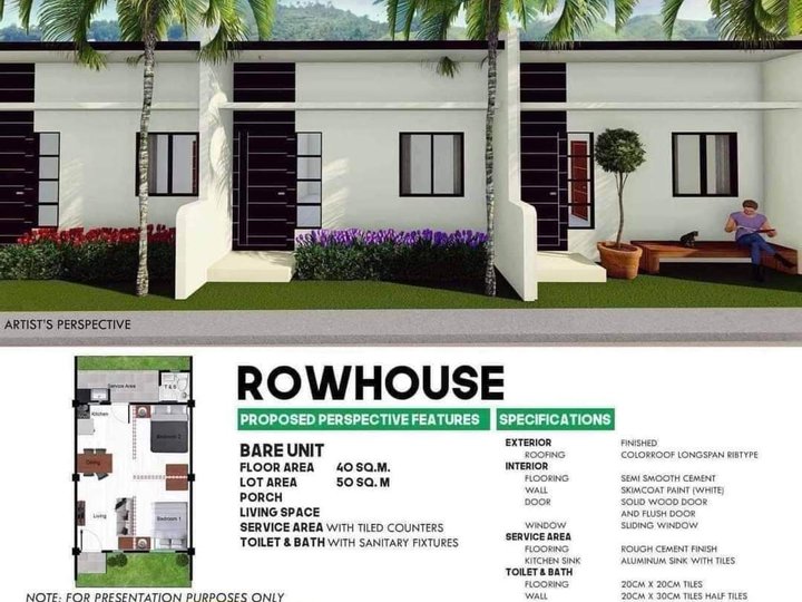 1-bedroom Rowhouse For Sale in Minglanilla Cebu