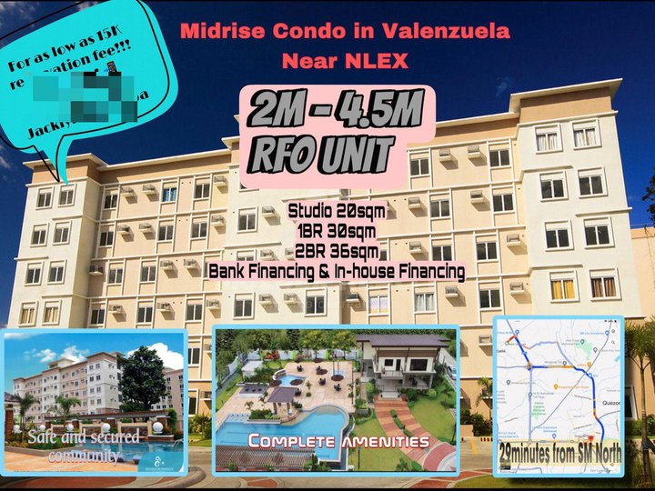 Condo For Sale near Quezon City SM North 36sqm 2BR
