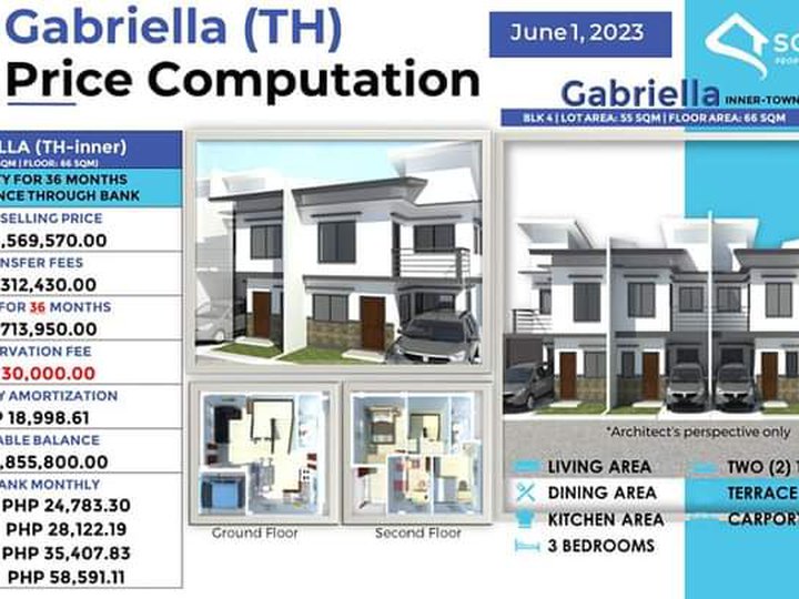 Pre-selling 3-bedroom Townhouse For Sale in Liloan Cebu
