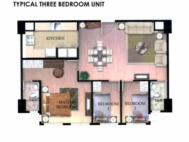 Rent to Own 3 Bedrooms  Condo in Makati near NAIA MOA MRT
