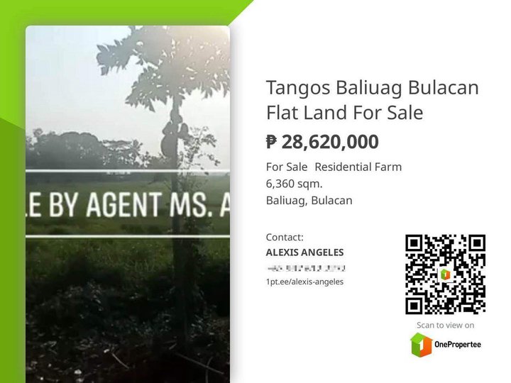 Tangos Baliuag Bulacan Flat Land For Sale [Lot 🚜] (March 2024) in