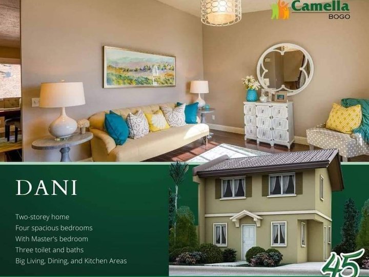 4 bedroom SINNGLE ATTACHED HOUSE AND LOT IN CAMELLA Bogo Cebu