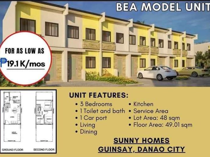 RFO ,2 Storey Townhouse  Guinsay Danao City Cebu