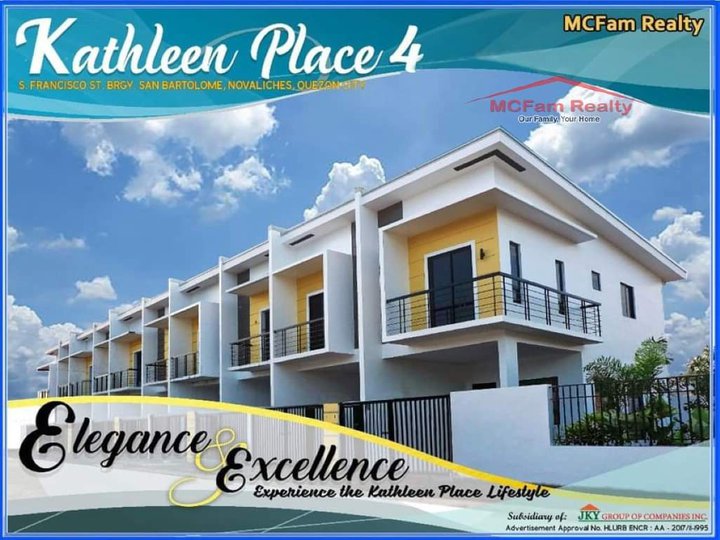 RFO -3-bedroom Townhouse For Sale in Novaliches Quezon City / QC