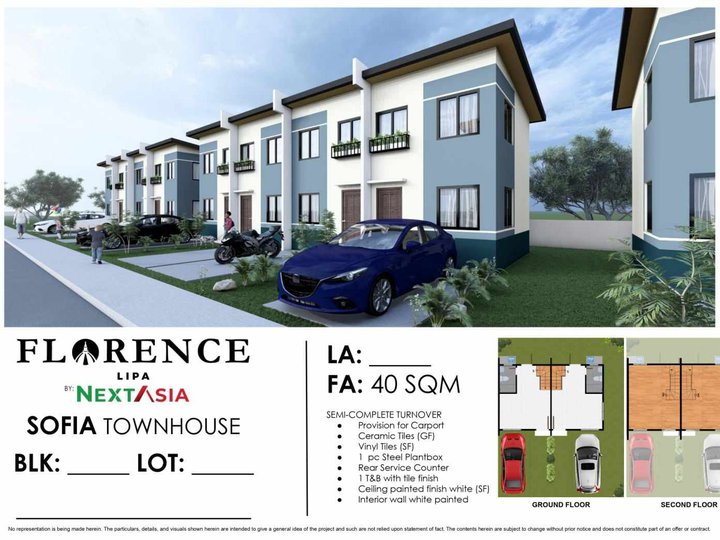 PRESELLING TOWNHOUSE IN LIPA BATANGAS, NEXT ASIA FLORENCE