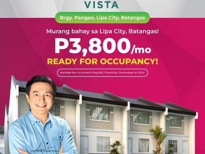 Reserve for as low as 6,000 only  2-bedroom Townhouse For Sale in Lipa Batangas