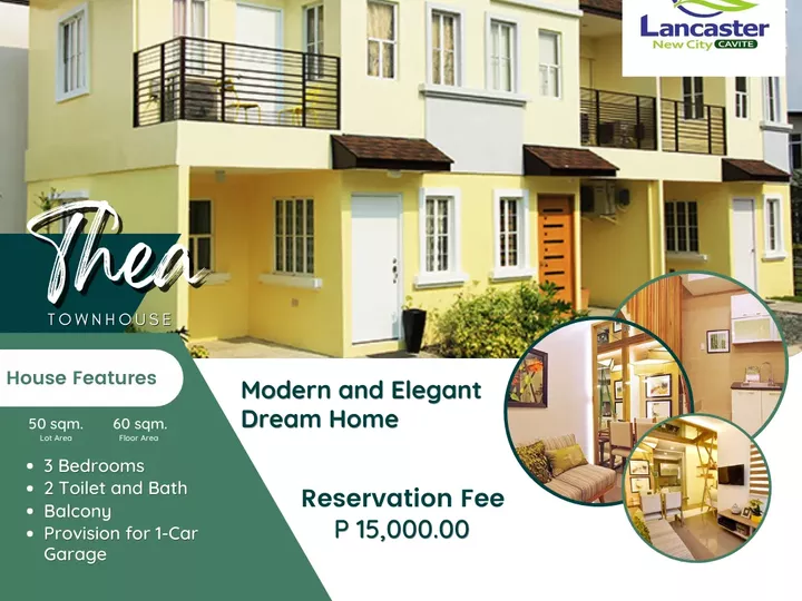 3 Bedrooms Townhouse @Lancaster New City Cavite