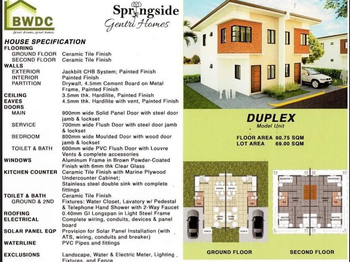 Complete 3-bedroom Duplex / Twin House