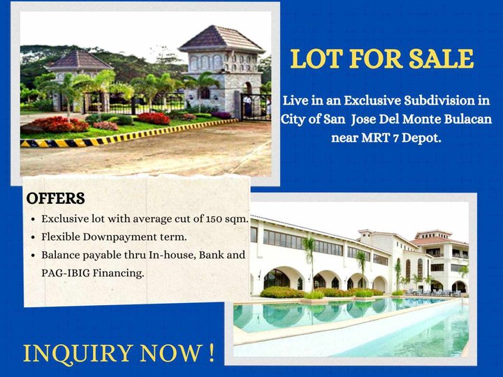 Lot for sale near in Sm City San Josw Del Monte Bulacan