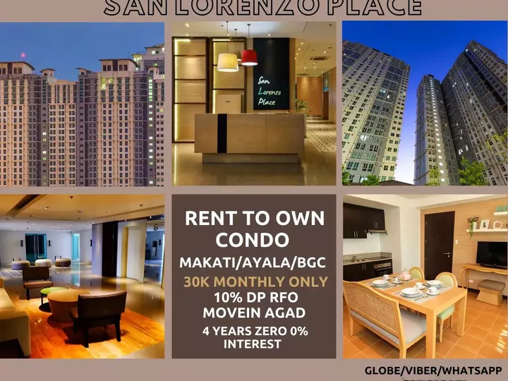 2BR RFO Ready Makati RENT TO OWN MOVEIN 580k DP SAN LORENZO PLACE MOA