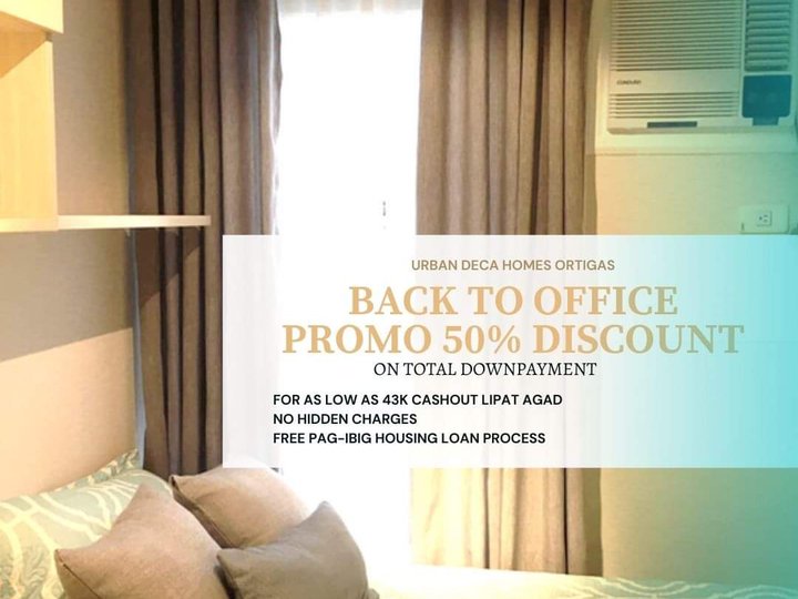 42.07 sqm 2-bedroom Condo For Sale in Ortigas Pasig Metro Manila