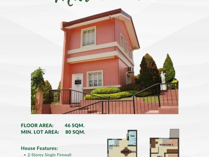 2 storey and 2 bedroom single attached house and lot for sale