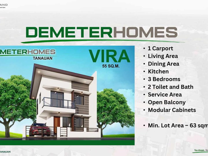 Vira 3-Bedroom Single Attached House for Sale in Tanauan Batangas