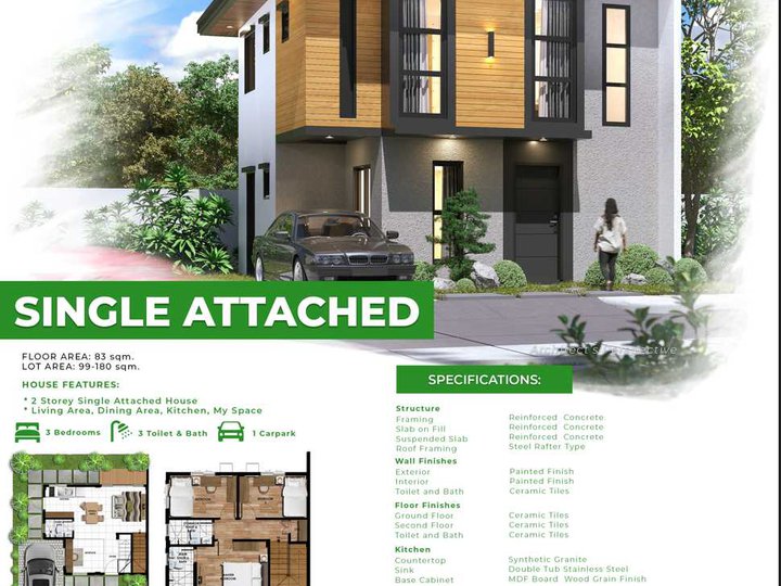 3-bedroom Single Attached House For Sale in Liloan Cebu