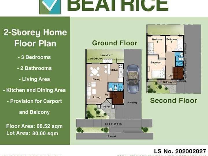 3 bedrooms Single attach house and lot