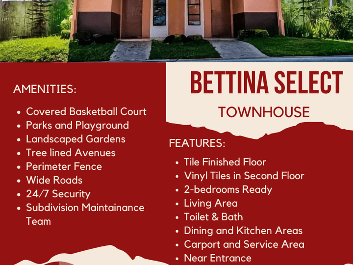 HOUSE & LOT BETTINA SELECT TOWNHOUSE IU