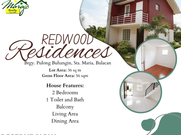 RFO 2-bedroom Townhouse For Sale thru Pag-IBIG in Santa Maria Bulacan