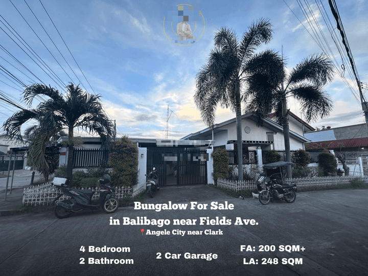 Corner Lot Bungalow 4-bedroom Single Detached House For Sale in Clark Angeles Pampanga